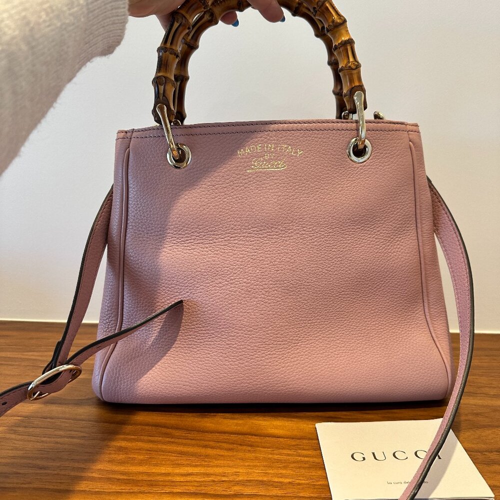 Gucci Bamboo Tote in Blush
